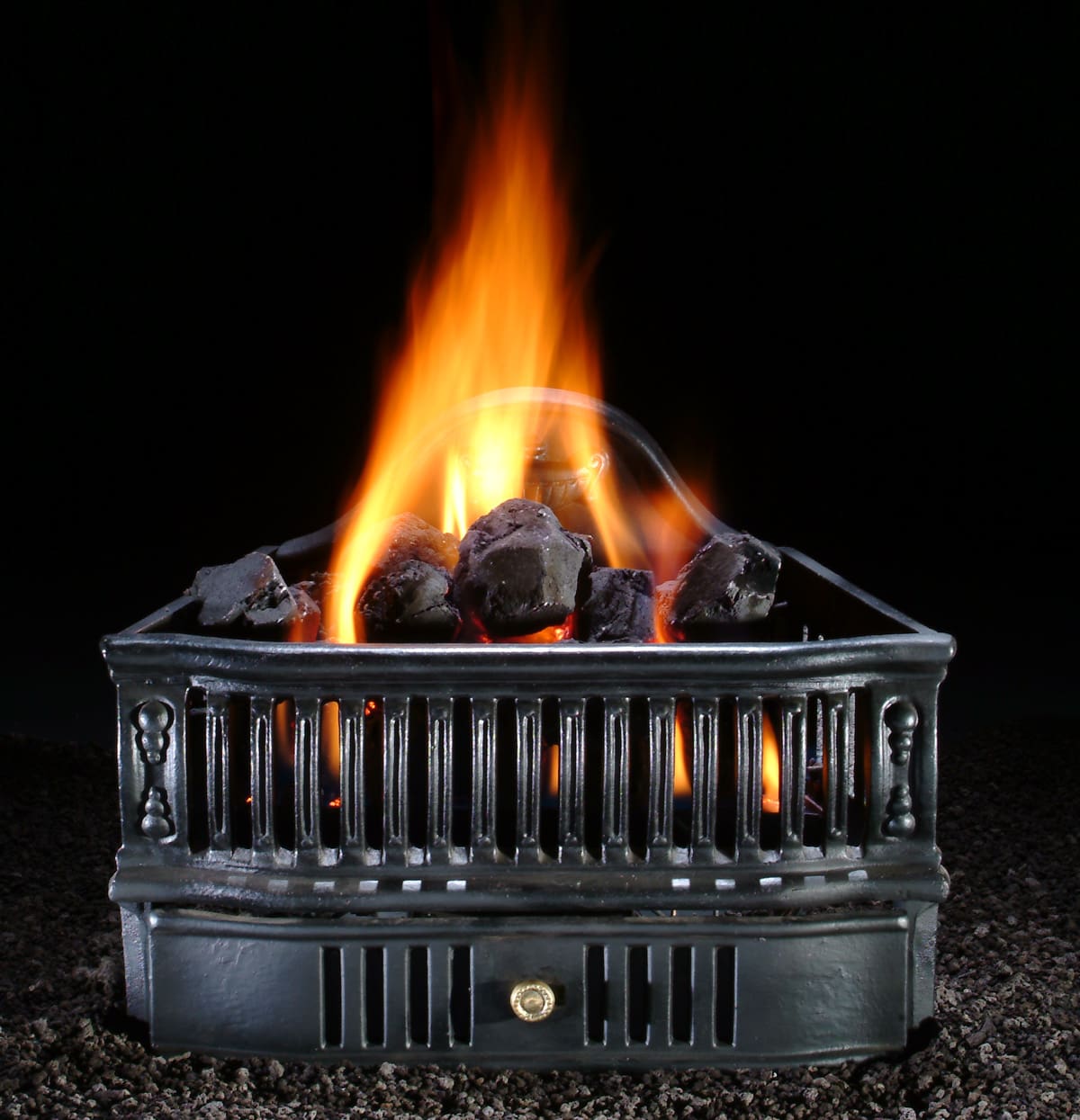 Stock Image - Hargrove Coal Baskets Gas Log Sets - Builders Materials