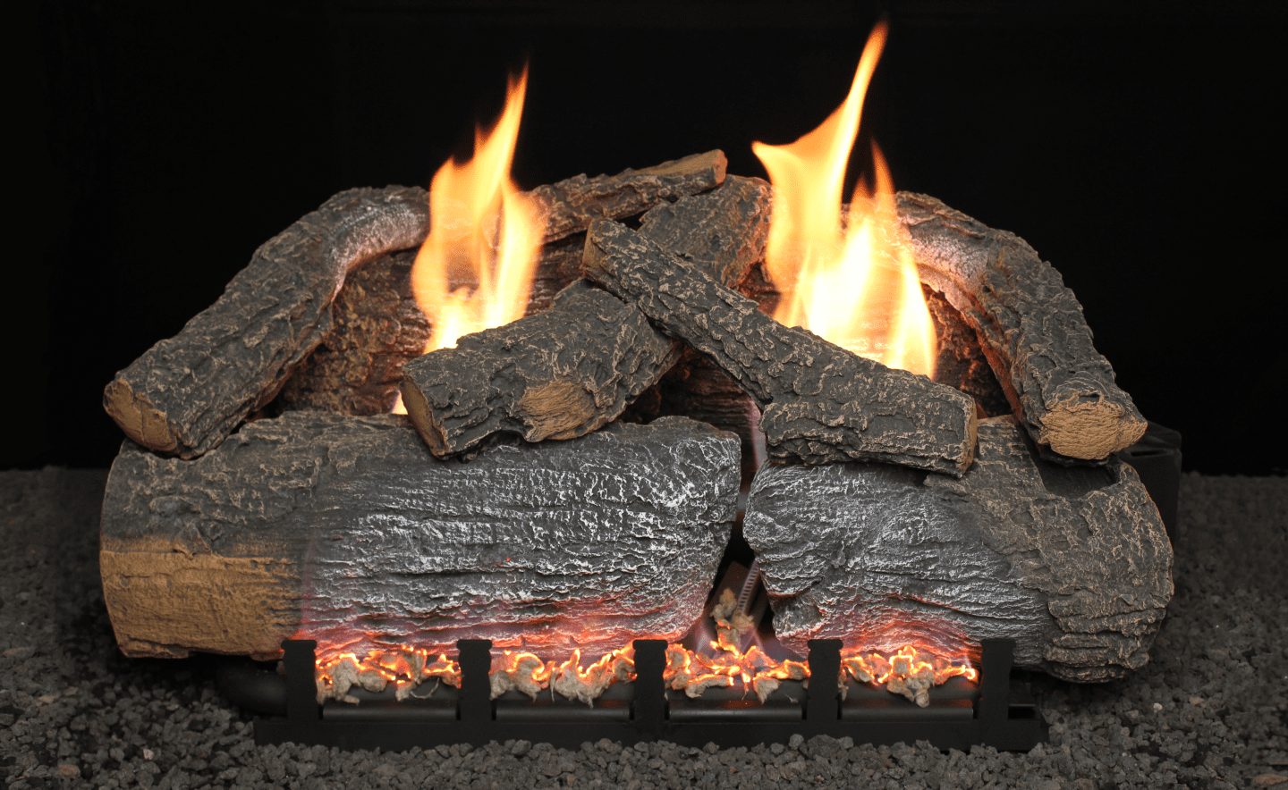 Stock Image - Hargrove Frontier Blaze Gas Log Sets - Builders Materials
