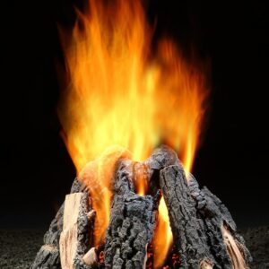 Stock Image - Hargrove Kiva Set Gas Log Sets - Builders Materials