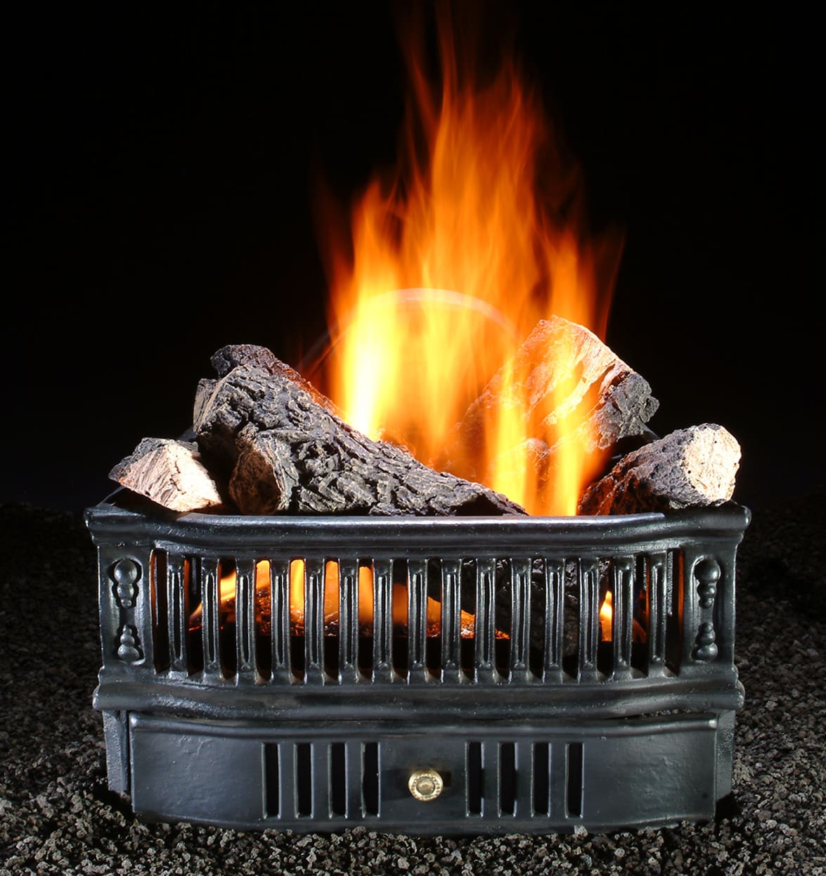 Stock Image - Hargrove Coal Baskets Gas Log Sets - Builders Materials