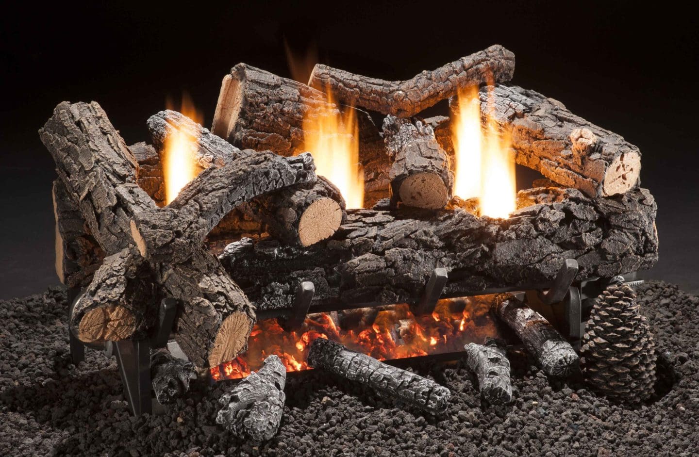 Stock Image - Hargrove Cozy Fire Gas Log Sets - Builders Materials