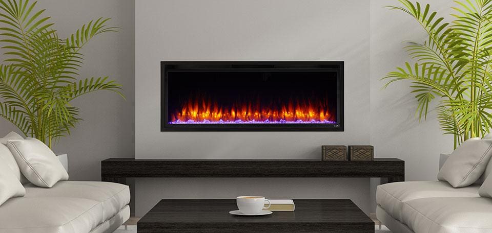 Stock Image - SimpliFire Allusion Platinum Electric Fireplace SimpliFire Electric Fireplace - Builders Materials