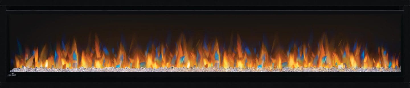 Stock Image - Napoleon - Alluravision™ 74 Slimline Electric Fireplace Napoleon Hearth Electric Wall Mount Fireplace - Builders Materials
