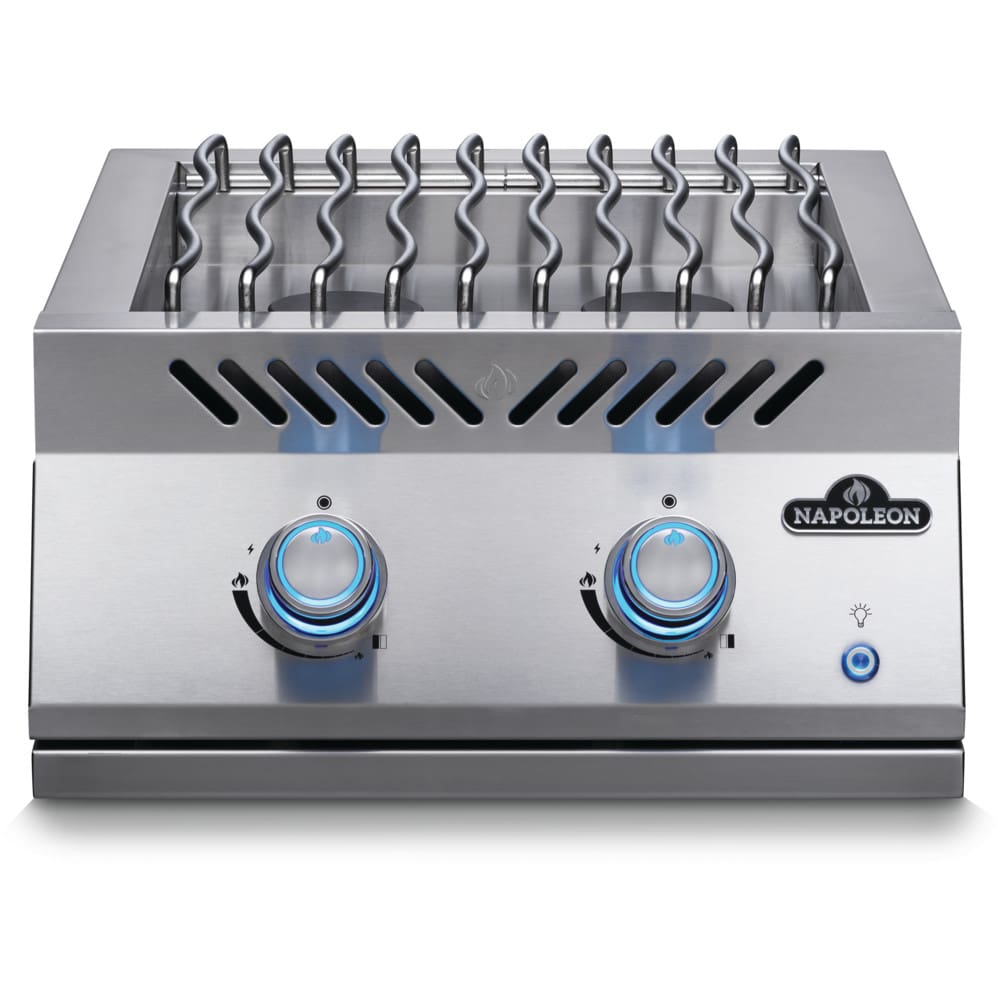 Stock Image - Napoleon - Built-In 700 Series 18" Dual Range Top Burner Natural Gas, Stainless Steel Napoleon Grill Gas Built-In Grill - Builders Materials