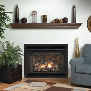 Stock Image - American Hearth - Van Buren Deluxe Fireplace American Hearth - Builders Materials