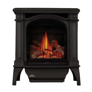 Stock Image - Napoleon - Bayfield™ Direct Vent Stove, Natural Gas, Electronic Ignition - Black Napoleon Hearth Gas Freestanding Stove - Builders Materials