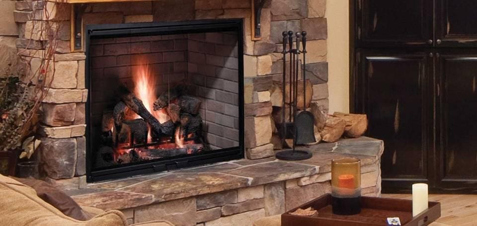 Stock Image - Majestic Biltmore Wood-Burning Fireplace Majestic Wood Fireplace - Builders Materials