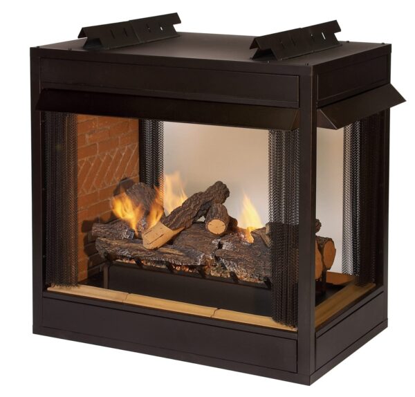Stock Image - American Hearth - Jeferson Multi-Sided Firebox American Hearth - Builders Materials