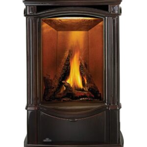 Stock Image - Napoleon - Castlemore™ Direct Vent Stove, Natural Gas, Electronic Ignition - Majolica Brown Napoleon Hearth Gas Freestanding Stove - Builders Materials