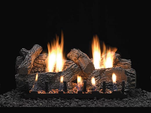 Stock Image - American Hearth - Vent-Free Slope Glaze Burners and Matching Log Sets American Hearth - Builders Materials