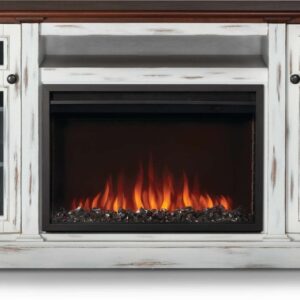 Stock Image - Napoleon - The Charlotte Electric Fireplace Media Console Napoleon Hearth Electric Console - Builders Materials