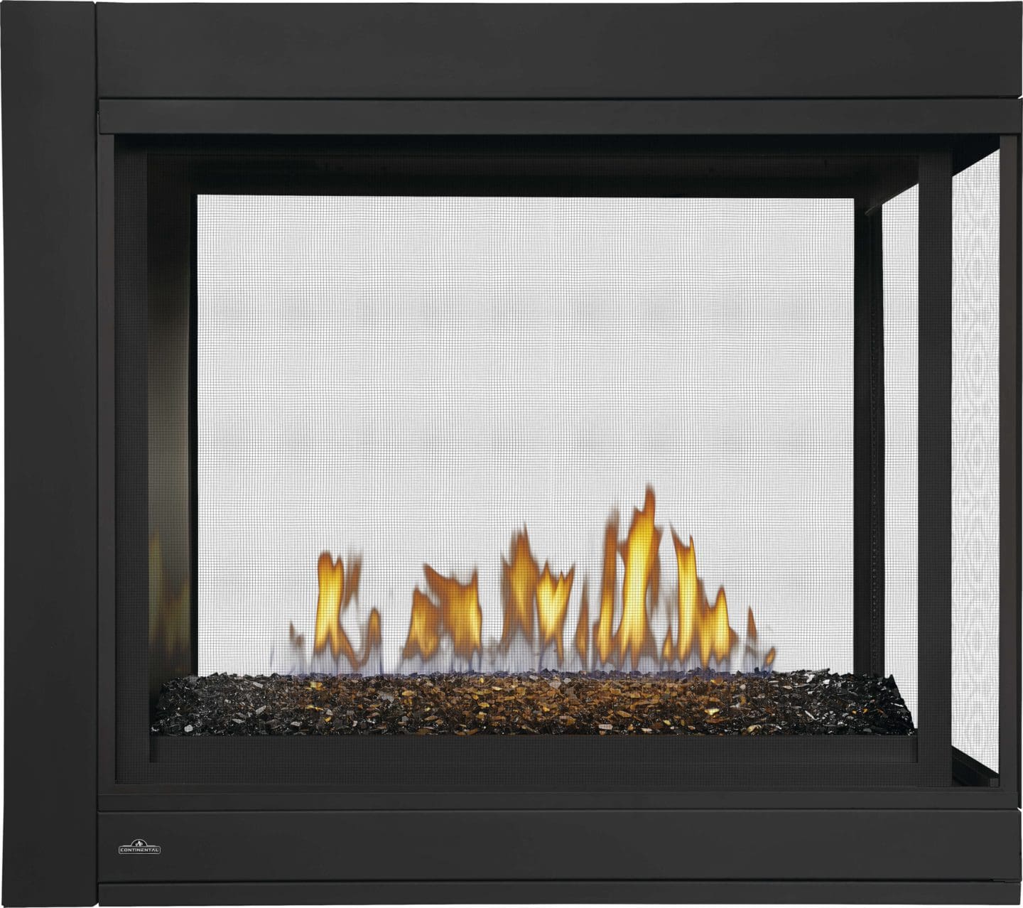 Stock Image - Napoleon - CBHD4 3-Sided Direct Vent Fireplace with Glass Embers, Natural Gas, Alternate Electronic Ignition Napoleon Hearth Gas Fireplace - Builders Materials