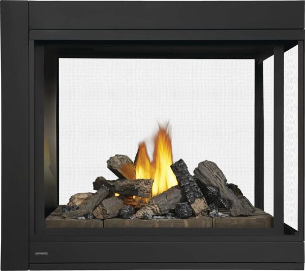Stock Image - Napoleon - CBHD4 3-Sided Direct Vent Fireplace with Logs, Natural Gas, Alternate Electronic Ignition Napoleon Hearth Gas Fireplace - Builders Materials