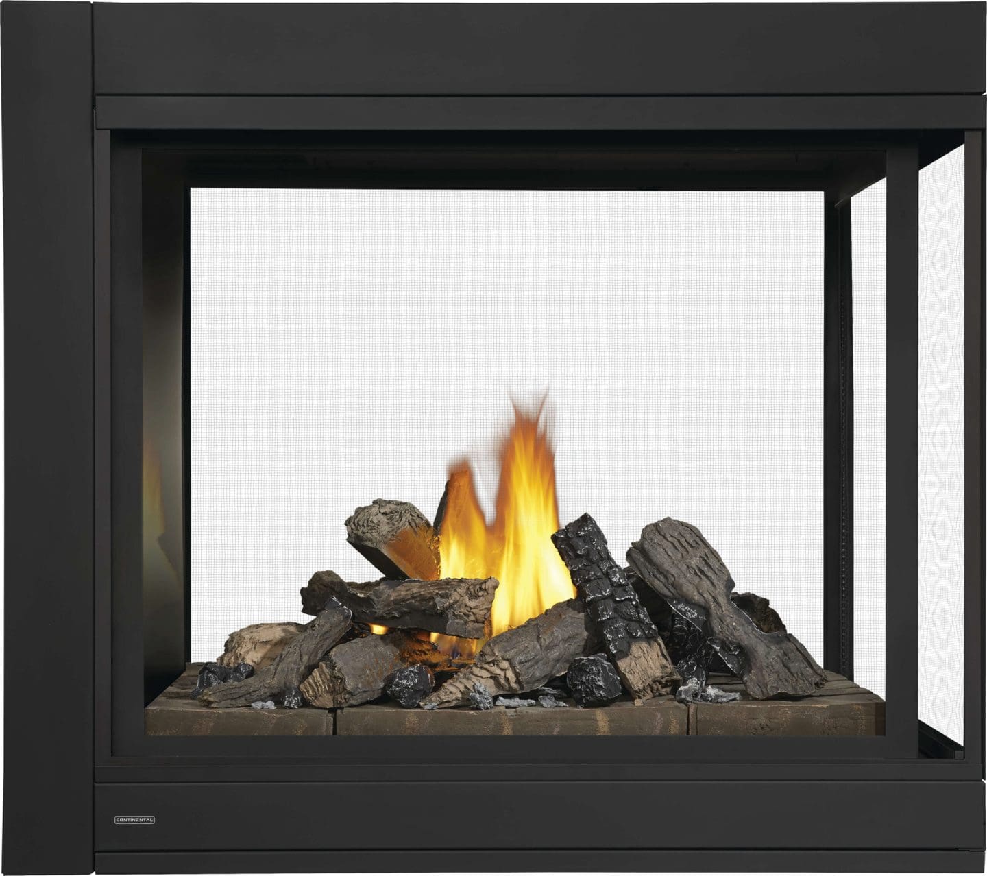 Stock Image - Napoleon - CBHD4 3-Sided Direct Vent Fireplace with Logs, Natural Gas, Alternate Electronic Ignition Napoleon Hearth Gas Fireplace - Builders Materials