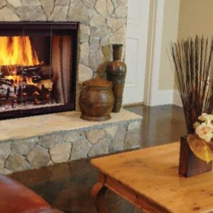 Stock Image - Majestic Designer Series Wood-Burning Fireplace Majestic Wood Fireplace - Builders Materials