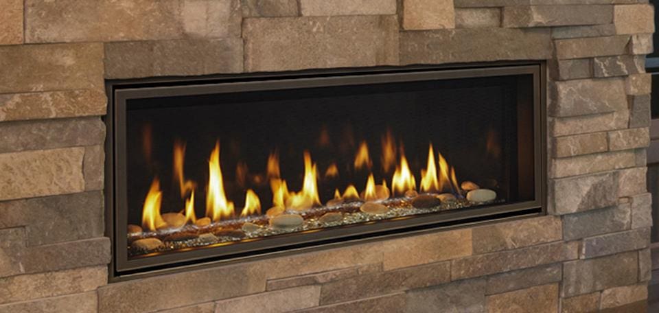 Stock Image - Majestic Echelon II Direct Vent Gas Fireplace Majestic Gas Fireplace - Builders Materials