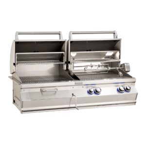 Stock Image - Fire Magic - Aurora A830i Gas/Charcoal Combo Built-In Grill Fire Magic - Builders Materials