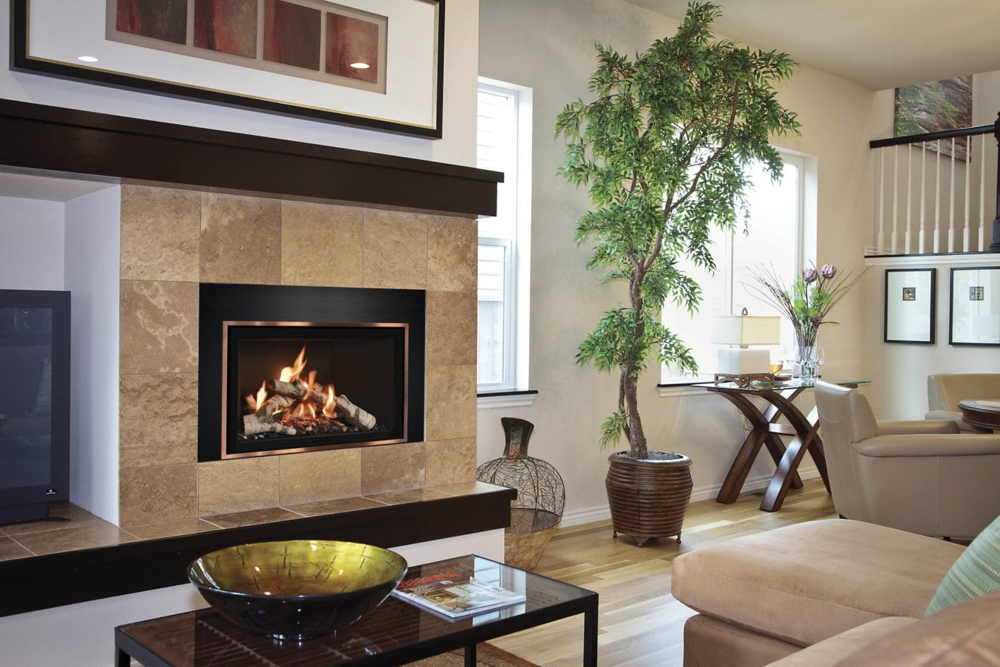 Stock Image - Mendota - FV44i FireIn Fireplace Insert Mendota - Builders Materials
