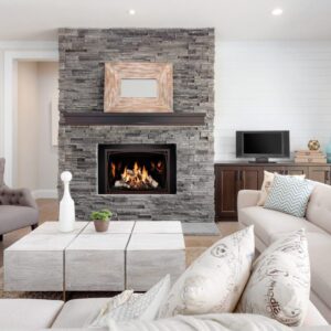 Stock Image - Mendota - FV44i FireIn Fireplace Insert Mendota - Builders Materials