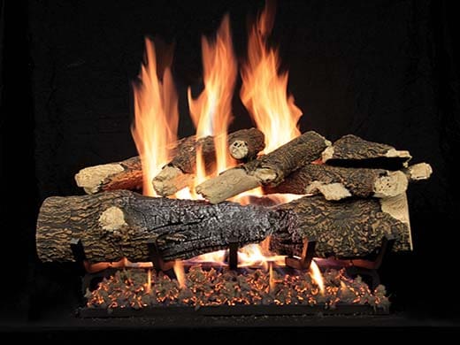 Stock Image - American Hearth - Sand Pan Burners and Matching Log Sets American Hearth - Builders Materials