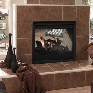 Stock Image - Outdoor Lifestyles Twilight Series Gas Fireplace Outdoor Lifestyles Gas Fireplace & Outdoor Fire - Builders Materials