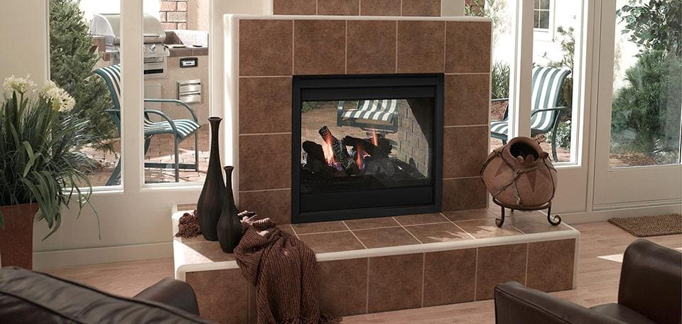 Stock Image - Outdoor Lifestyles Twilight Series Gas Fireplace Outdoor Lifestyles Gas Fireplace & Outdoor Fire - Builders Materials
