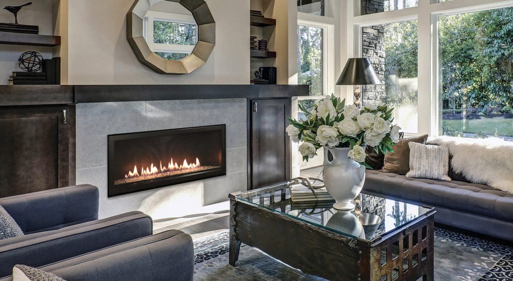 Stock Image - American Hearth - Boulevard Linear 48-inch American Hearth - Builders Materials