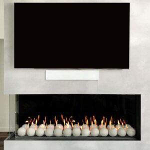 Stock Image - Flare - Left Corner Flare Fireplaces Gas Corner Fireplace - Builders Materials