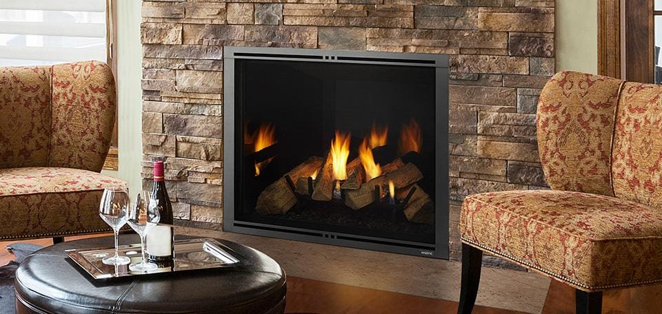 Stock Image - Majestic Marquis II Direct Vent Gas Fireplace Majestic Gas Fireplace - Builders Materials