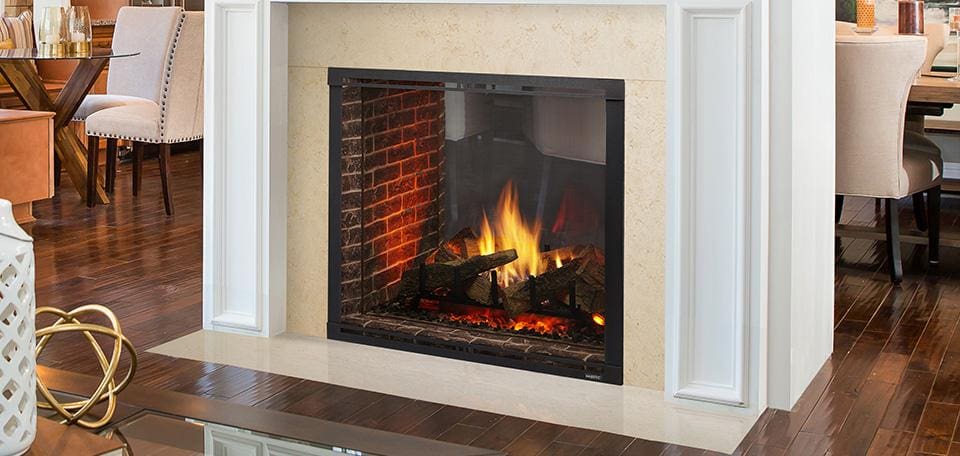 Stock Image - Majestic Marquis II See-Through Direct Vent Gas Fireplace Majestic Gas Fireplace - Builders Materials