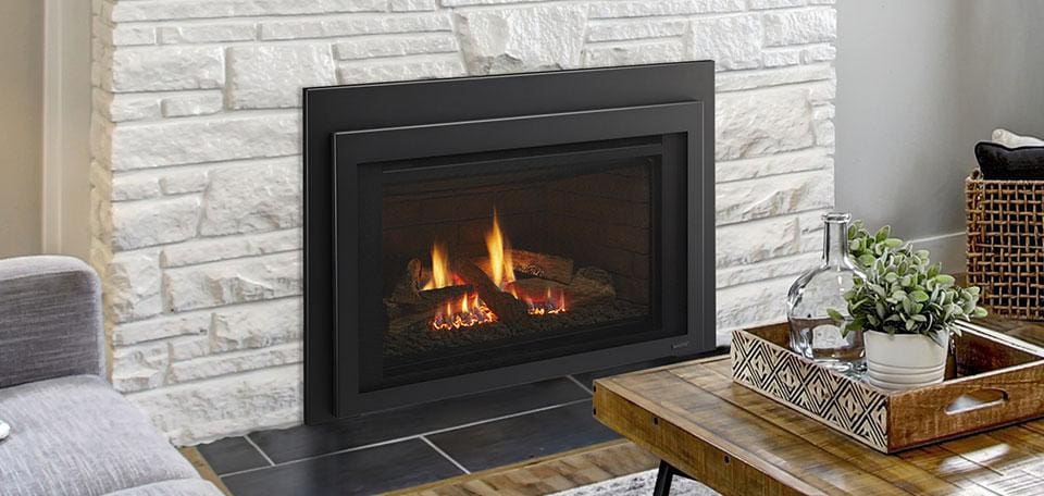 Stock Image - Majestic Jasper Series Direct Vent Gas Fireplace Insert Majestic Gas Insert - Builders Materials