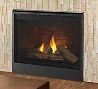 Stock Image - Majestic Meridian Series DV Gas Fireplace Majestic Gas Fireplace - Builders Materials