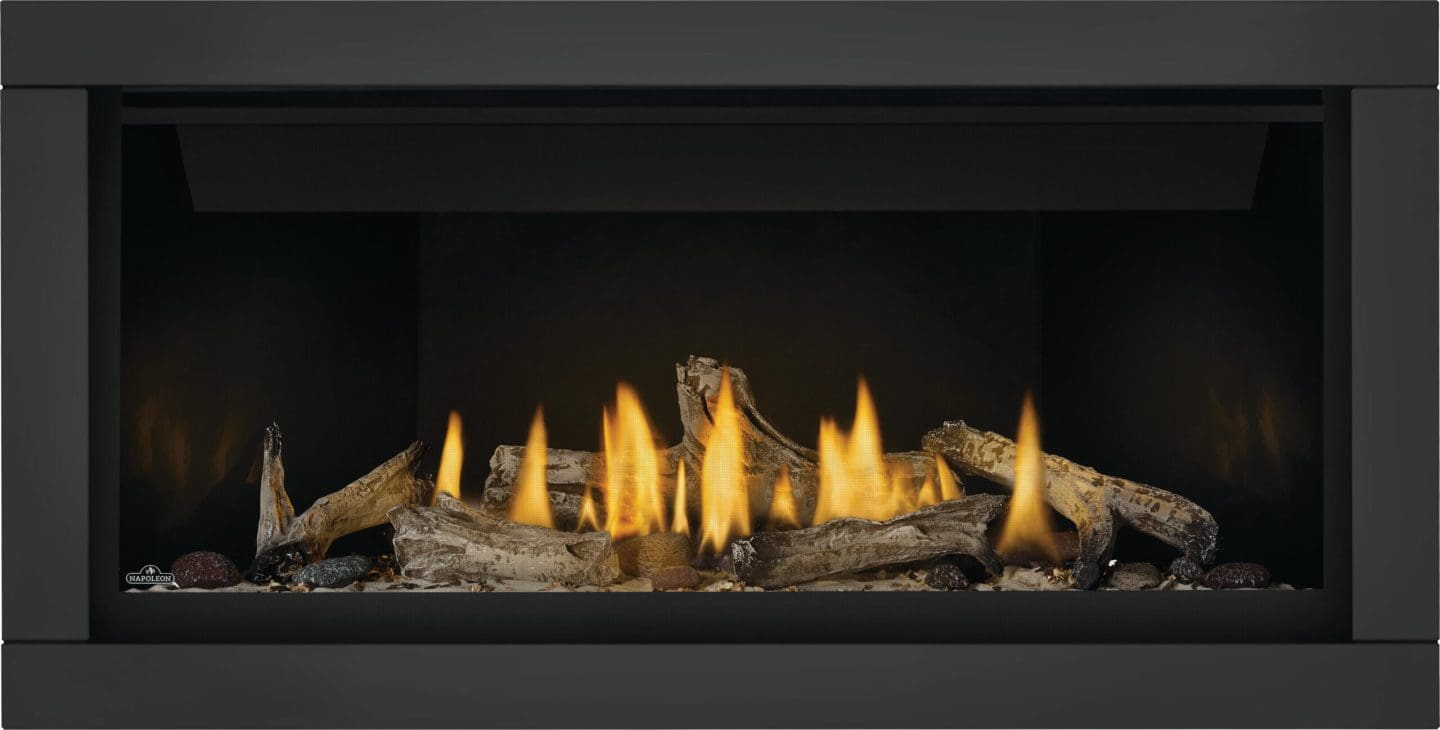 Stock Image - Napoleon - Ascent™ Linear 42 Direct Vent Fireplace, Natural Gas, Electronic Ignition Napoleon Hearth Gas Linear Fireplace - Builders Materials