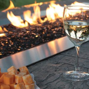 Stock Image - American Hearth - Outdoor Linear Fire Pit American Hearth - Builders Materials