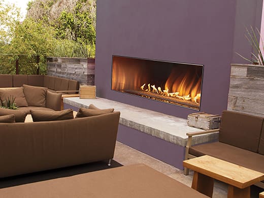 Stock Image - American Hearth - Outdoor Linear Fireplaces American Hearth - Builders Materials