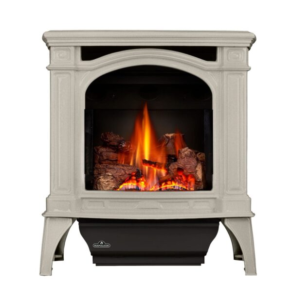 Stock Image - Napoleon - Bayfield™ Direct Vent Stove, Natural Gas, Electronic Ignition - Winter Frost Napoleon Hearth Gas Freestanding Stove - Builders Materials