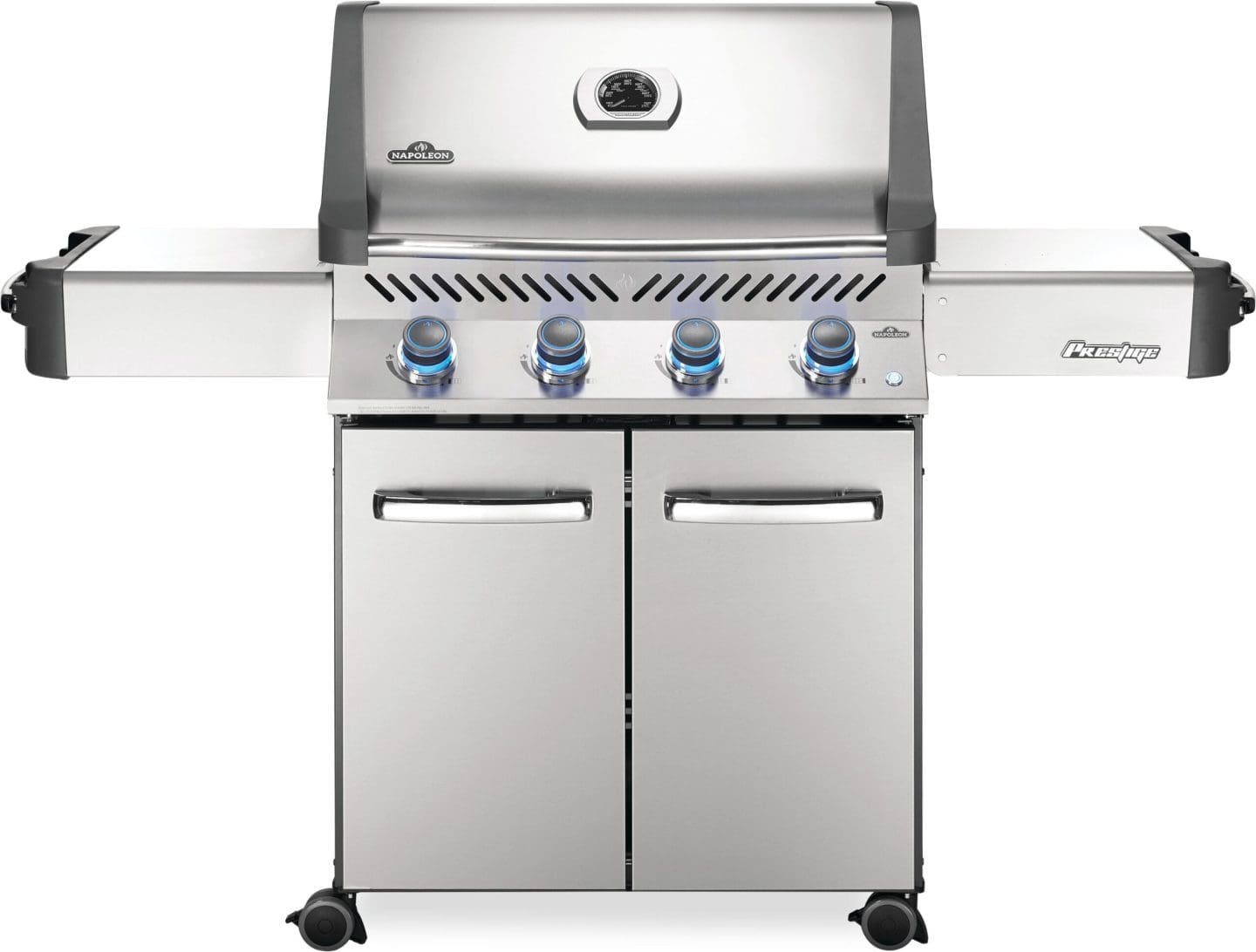 Stock Image - Napoleon - Prestige® 500 Natural Gas Grill, Stainless Steel Napoleon Grill Gas Cart Freestanding Grill - Builders Materials