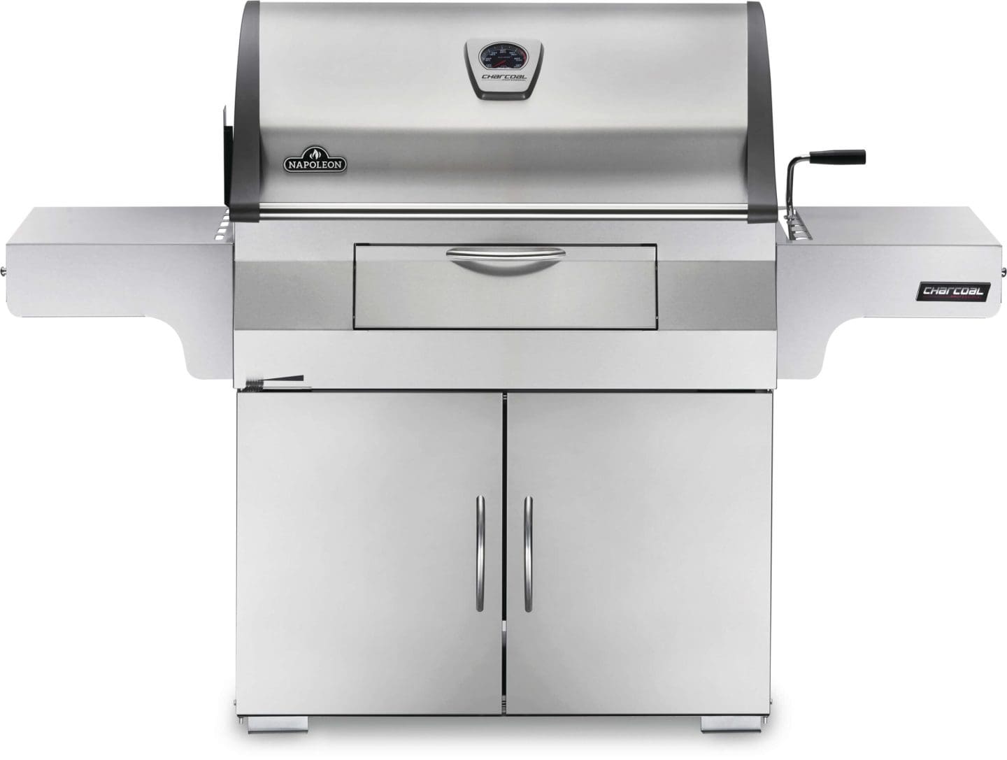 Stock Image - Napoleon - Charcoal Professional Grill, Stainless Steel Napoleon Grill Charcoal Cart Freestanding Grill - Builders Materials