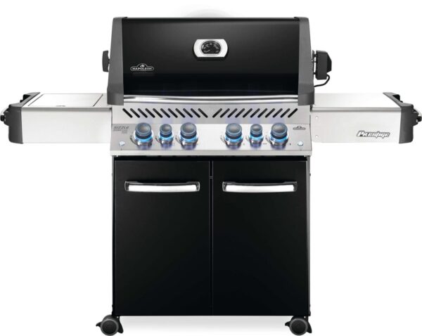 Stock Image - Napoleon - Prestige® 500 Propane Gas Grill with Infrared Side and Rear Burners, Black Napoleon Grill Gas Cart & Infrared Freestanding Grill - Builders Materials