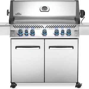Stock Image - Napoleon - Prestige® 665 Propane Gas Grill with Infrared Side and Rear Burners, Stainless Steel Napoleon Grill Gas Cart & Infrared Freestanding Grill - Builders Materials