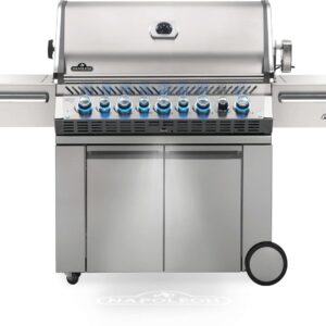 Stock Image - Napoleon - Prestige PRO™ 665 Propane Gas Grill with Infrared Rear and Side Burners, Stainless Steel Napoleon Grill Gas Cart & Infrared Freestanding Grill - Builders Materials