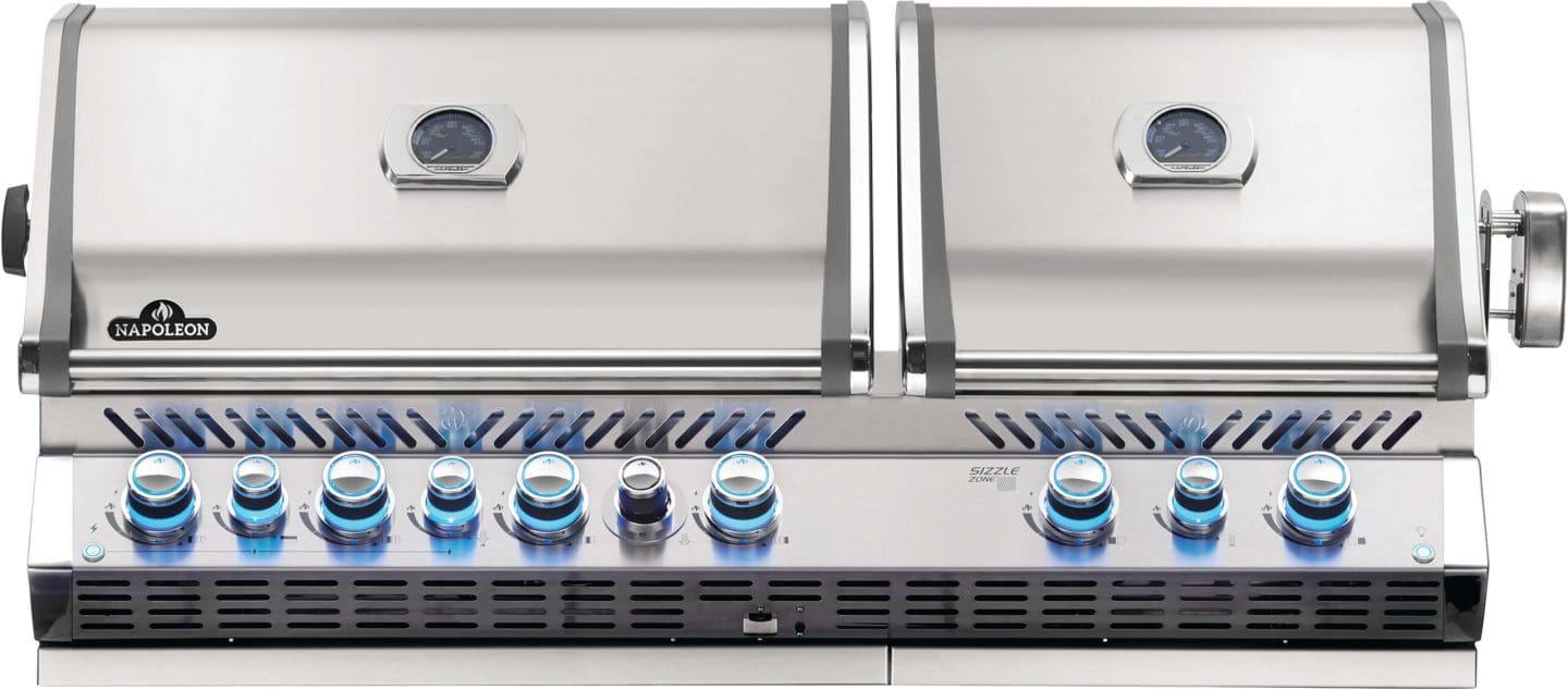 Stock Image - Napoleon - Built-in Prestige PRO™ 825 Natural Gas Grill Head with Infrared Bottom and Rear Burner, Stainless Steel Napoleon Grill Gas Infrared Built-In Grill - Builders Materials
