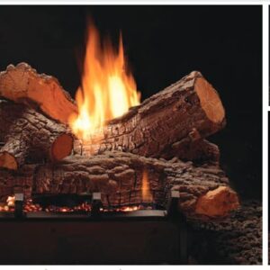 Stock Image - American Hearth - Vent-Free Multi-Sided Slope Glaze Burners and Matching Log Sets American Hearth - Builders Materials