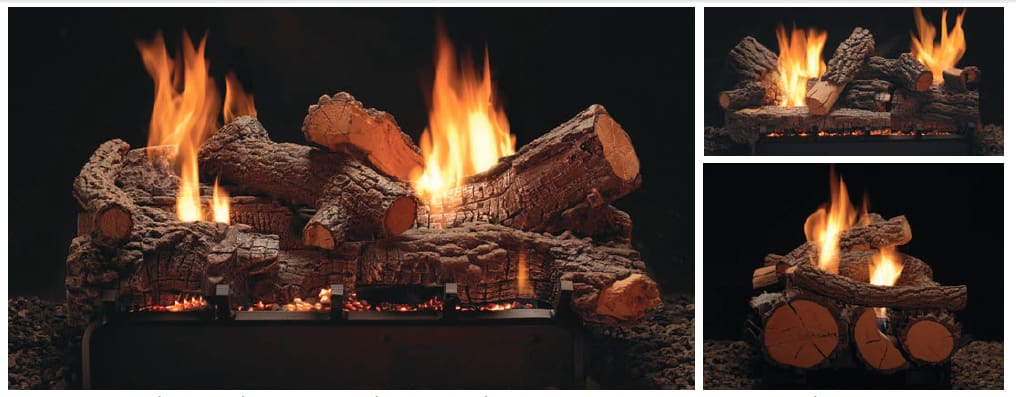 Stock Image - American Hearth - Vent-Free Multi-Sided Slope Glaze Burners and Matching Log Sets American Hearth - Builders Materials