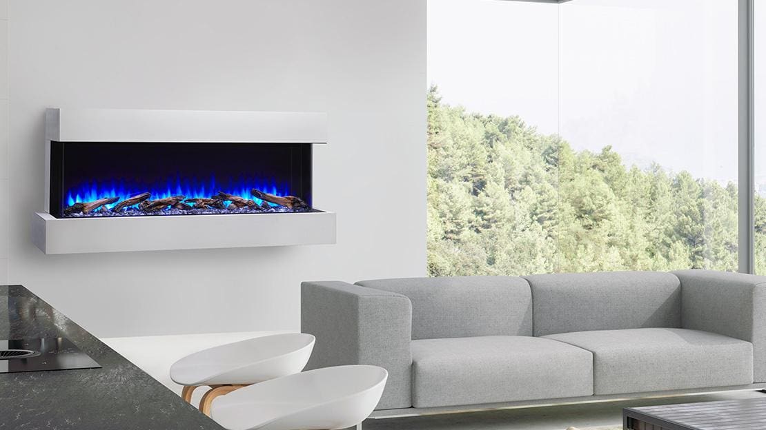 Stock Image - SimpliFire Scion Trinity Electric Fireplace SimpliFire Electric Fireplace - Builders Materials