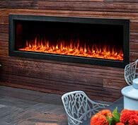 Stock Image - SimpliFire Forum Outdoor Electric Fireplace SimpliFire Electric Fireplace & Outdoor Fire - Builders Materials