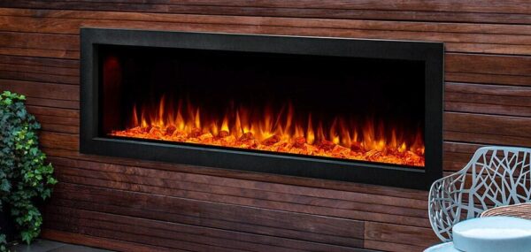 Stock Image - SimpliFire Forum Outdoor Electric Fireplace SimpliFire Electric Fireplace & Outdoor Fire - Builders Materials