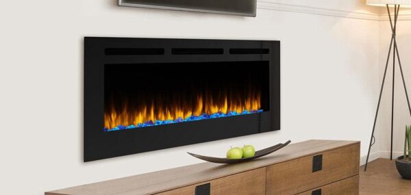 Stock Image - SimpliFire Allusion Electric Fireplace SimpliFire Electric Fireplace - Builders Materials