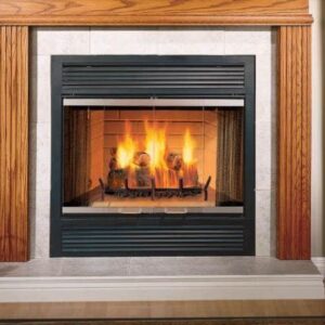 Stock Image - Majestic Sovereign Wood-Burning Fireplace Majestic Wood Fireplace - Builders Materials