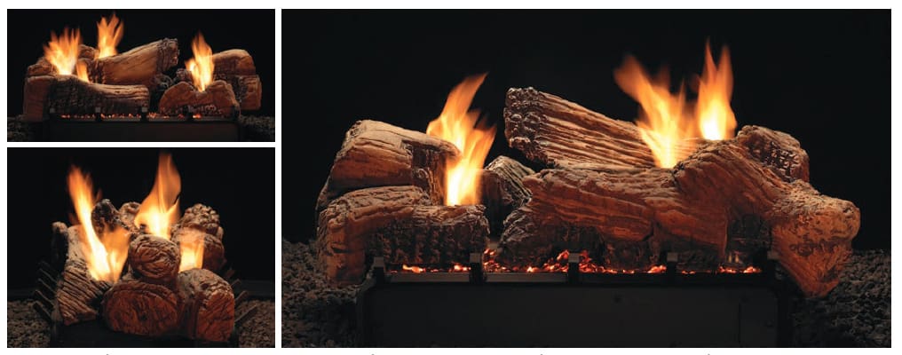 Stock Image - American Hearth - Vent-Free Multi-Sided Slope Glaze Burners and Matching Log Sets American Hearth - Builders Materials